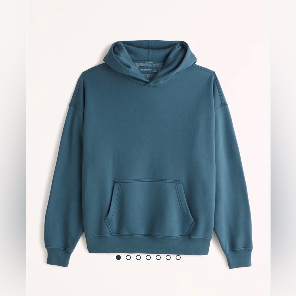 Abercrombie & Fitch Essential Popover Hoodie in Blue